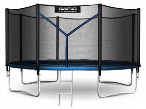 Zahradní trampolína 13 stop/404 cm s vnější ochrannou sítí a žebříkem Neo-Sport