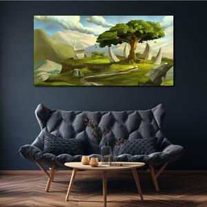 Obraz na plátně Obraz na plátně Fantasy stromové kameny