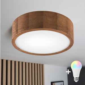 Brilagi - LED RGBW Stmív. strop. sv. CARVALHO 1xE27/9W/230V Wi-Fi dub pr. 27,5