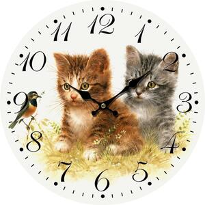 Nástěnné hodiny Kočky