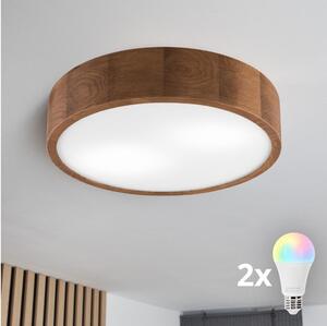 Brilagi - LED RGBW Stmív. strop. sv. CARVALHO 2xE27/9W/230V Wi-Fi dub pr. 37,5