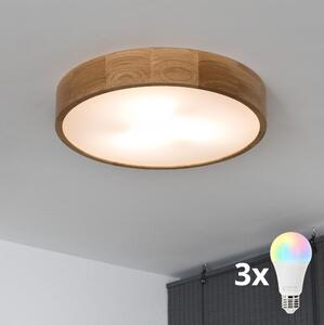 Brilagi - LED RGBW Stmív. strop. sv. CARVALHO 3xE27/9W/230V Wi-Fi dub pr. 47,5