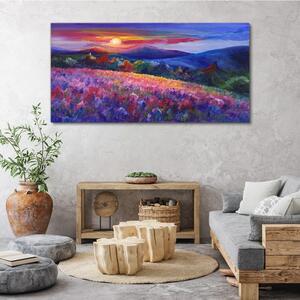 Obraz na plátně Obraz na plátně Malování hory louka