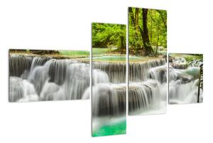 Obraz lesních vodopádů (110x70cm)