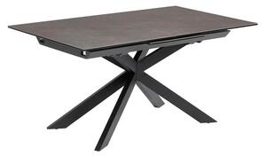 Rozkládací jídelní stůl antamida 160 (210) x 90 cm tmavě šedý