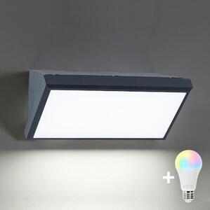 Brilagi-LED RGBW Venkovní nástěnné svítidlo TRIANGLE 1xE27/9W/230V antracitIP65
