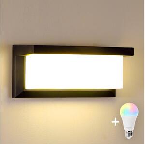 Brilagi - LED RGBW Venkovní nástěnné svítidlo BRICKY 1xE27/9W/230V černá IP54