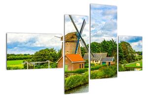 Obraz větrného mlýna (110x70cm)
