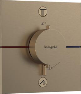 Sprchová a vanová baterie Hansgrohe ShowerSelect Comfort E bez podomítkového tělesa kartáčovaný bronz 15578140