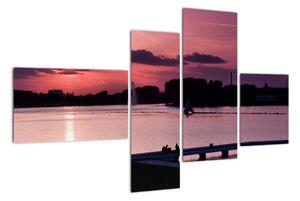 Západ slunce na vodě, obraz (110x70cm)