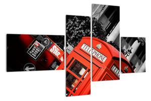 Londýnská telefonní budka - moderní obrazy (110x70cm)