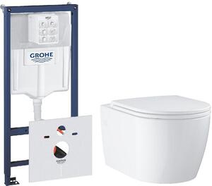 Sada WC mísa se sedátkem s pomalým sklápěním Grohe Start 103848SH00, podomítkový WC modul Grohe Rapid SL 38539001