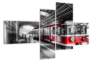 Vlakové nádraží - moderní obraz (110x70cm)