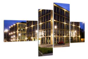 Osvětlené budovy - obraz (110x70cm)