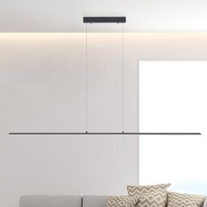 PURE LED závěsné světlo Lite, antracit, 160 cm, stmívatelné, stmívatelný, Černá, Obývací pokoj / jídelna, Hliník, Moderní