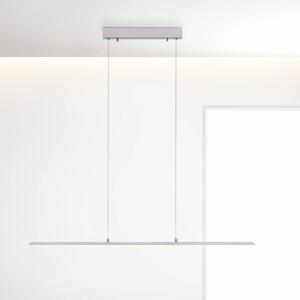 PURE LED závěsné světlo Lite, stříbrné, 100 cm, stmívatelné, stmívatelný, Hliník / šedá / zinek, Obývací pokoj / jídelna, Hliník, Moderní