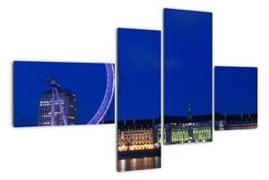 Noční Londýnské oko - obrazy (110x70cm)