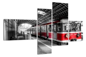 Vlakové nádraží - obraz (110x70cm)