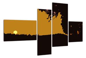 Západ slunce - obraz do bytu (110x70cm)