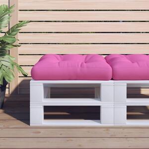 Poduška na nábytek z palet růžová 60 x 61,5 x 10 cm oxford