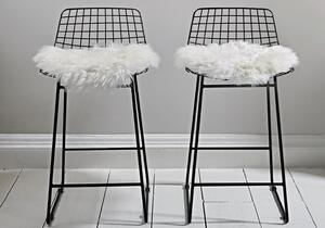 Skinnwille Home Collection Kožešina na židli Gently, bílá, O34 cm
