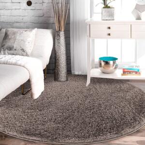 Makro Abra Kulatý koberec vhodný k praní jednobarevný Kamel Cappucino hnědý Rozměr: průměr 80 cm