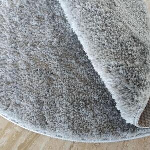 Makro Abra Kulatý koberec vhodný k praní jednobarevný Kamel šedý Rozměr: průměr 80 cm