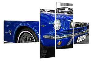 Modré auto - obraz (110x70cm)
