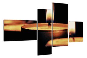 Hořící svíčky - obraz (110x70cm)