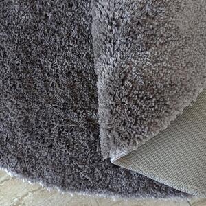 Makro Abra Kulatý koberec vhodný k praní jednobarevný Kamel Ocelově šedý Rozměr: průměr 80 cm