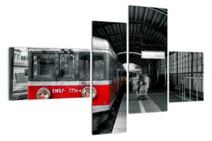Historický vlak - obraz na stěnu (110x70cm)