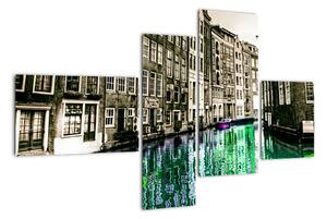Obraz ulice Amsterdamu (110x70cm)