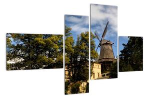 Větrný mlýn - obraz na stěnu (110x70cm)