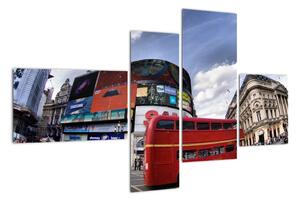 Červený autobus v Londýně - obraz (110x70cm)
