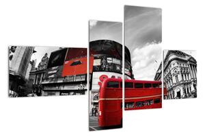 Červený autobus v Londýně - obraz (110x70cm)