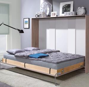 Sklápěcí postel Hela 120x200 cm, ořech, vodorovná