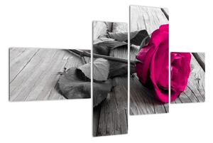 Růže fialová - obraz (110x70cm)
