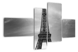 Trabant u Eiffelovy věže - obraz na stěnu (110x70cm)