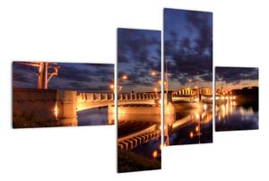Obraz osvětleného mostu (110x70cm)