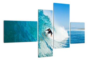 Surfař na vlně - moderní obraz (110x70cm)