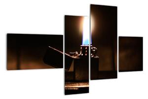 Hořící zapalovač - obraz (110x70cm)
