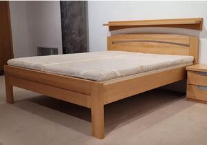 Jelínek Dřevěná postel Michaela plus s rovným čelem 200x180