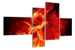 Abstraktní oheň - obraz (110x70cm)
