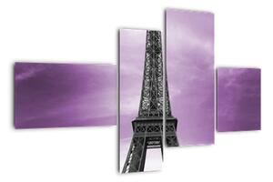 Abstraktní obraz Eiffelovy věže - obraz (110x70cm)
