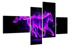 Abstraktní obraz koně (110x70cm)