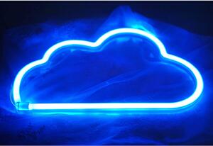 ACA Lighting Neonová lampička - Mráček, modrá barva, 3x AA baterie