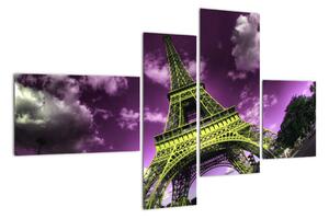 Abstraktní obraz Eiffelovy věže (110x70cm)