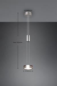Trio 326510107 LED závěsné stropní svítidlo Franklin 1x9W | 1050lm | 3000K - 3 fázové stmívání, nastavitelná výška, matný nikl