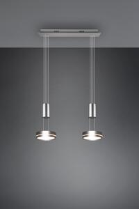 Trio 326510207 LED závěsné stropní svítidlo Franklin 2x9W | 2100lm | 3000K - 3 fázové stmívání, nastavitelná výška, matný nikl