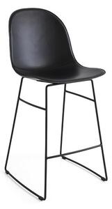 Connubia Barová židle Academy, kov, umělá kůže Ekos, v.sedu 66 cm, CB1674-EK Podnoží: Matný černý lak (kov), Sedák: Umělá kůže Ekos - Black (černá)